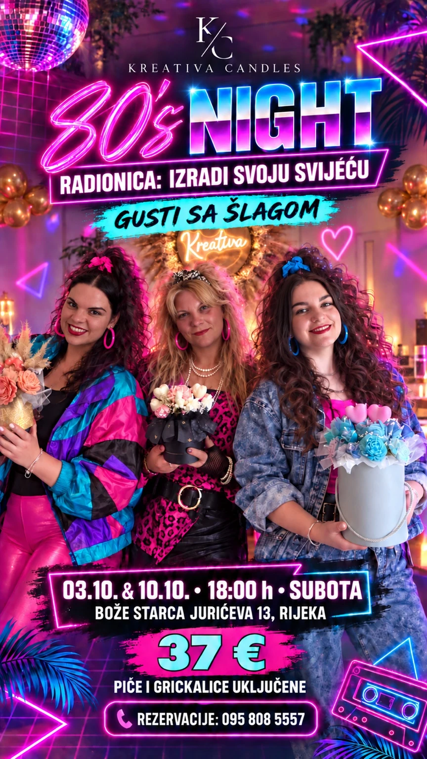 80’s Girls Night radionica u Kreativi